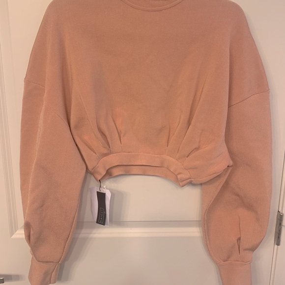 New with tags blush pink silk sweater